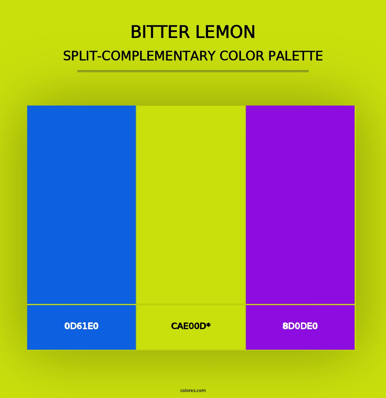 Bitter Lemon - Split-Complementary Color Palette