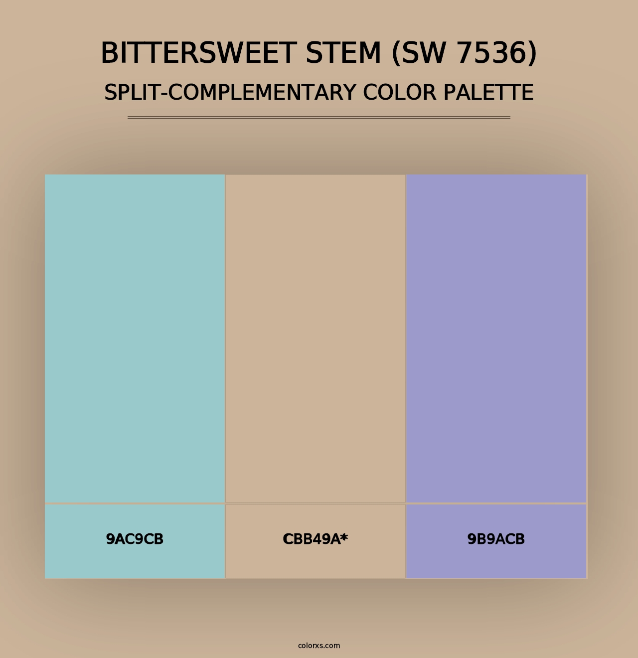 Bittersweet Stem (SW 7536) - Split-Complementary Color Palette