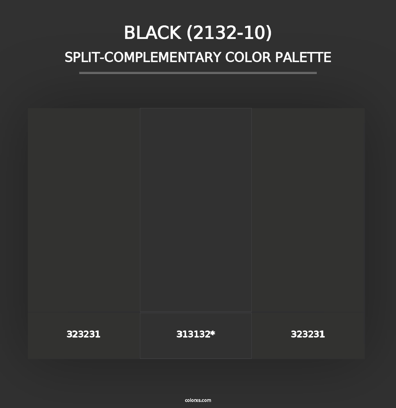 Black (2132-10) - Split-Complementary Color Palette