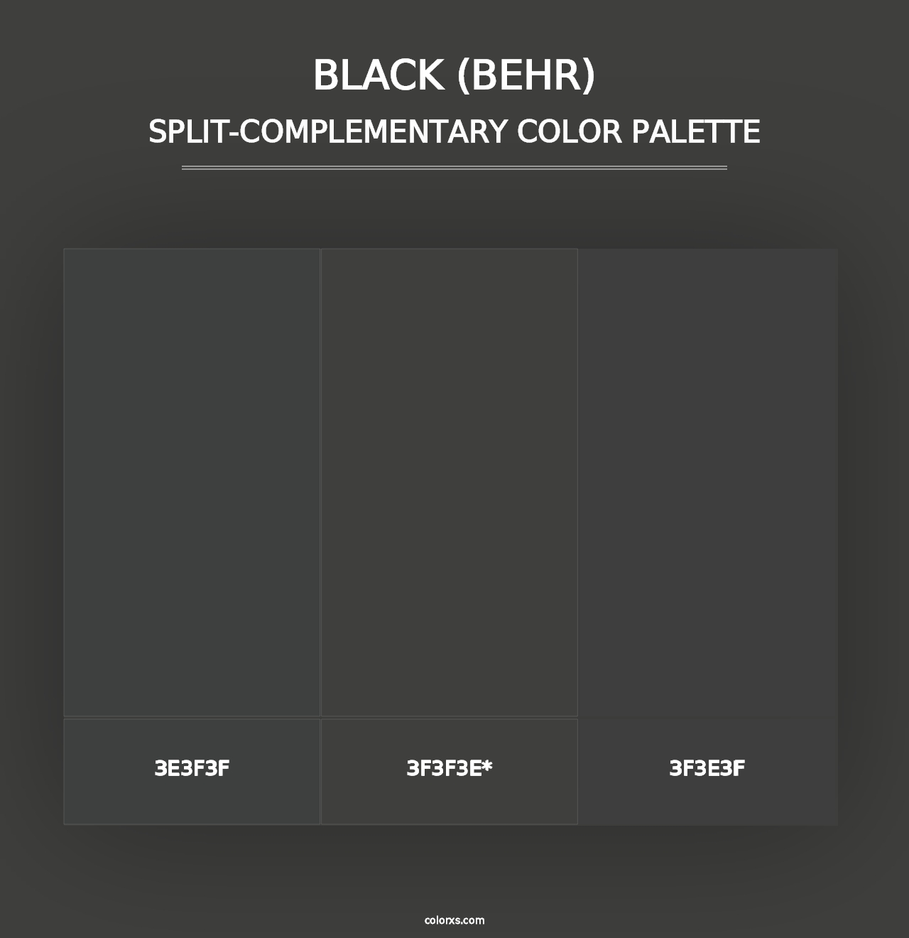 Black (Behr) - Split-Complementary Color Palette