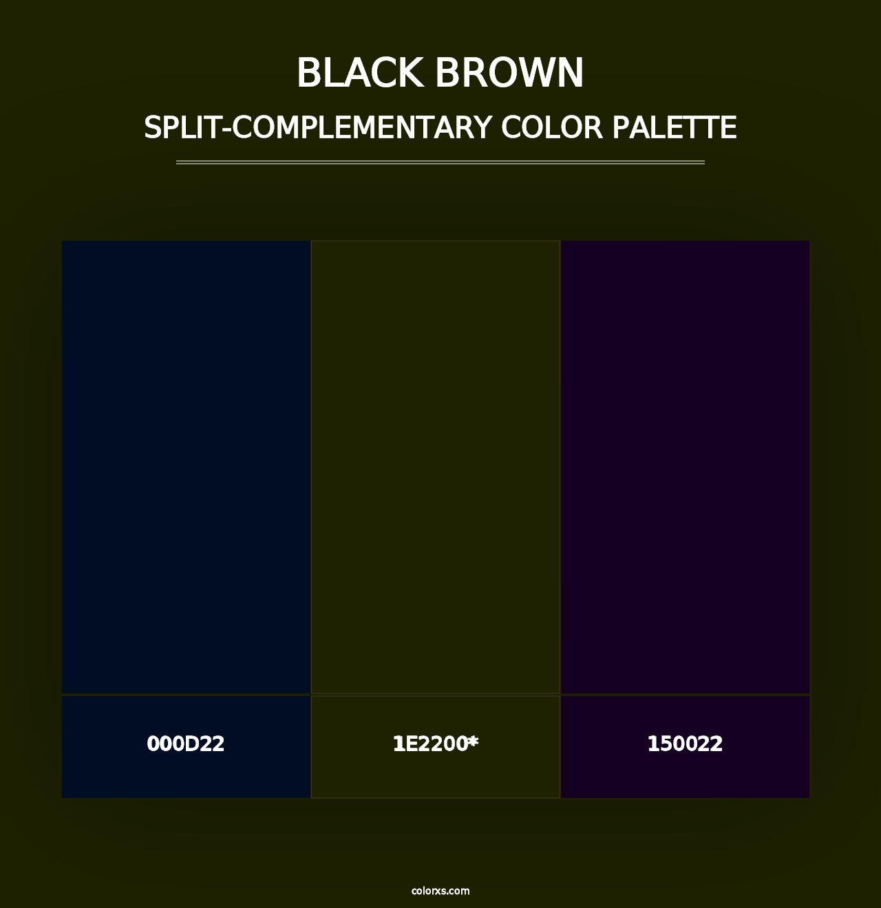 Black Brown - Split-Complementary Color Palette