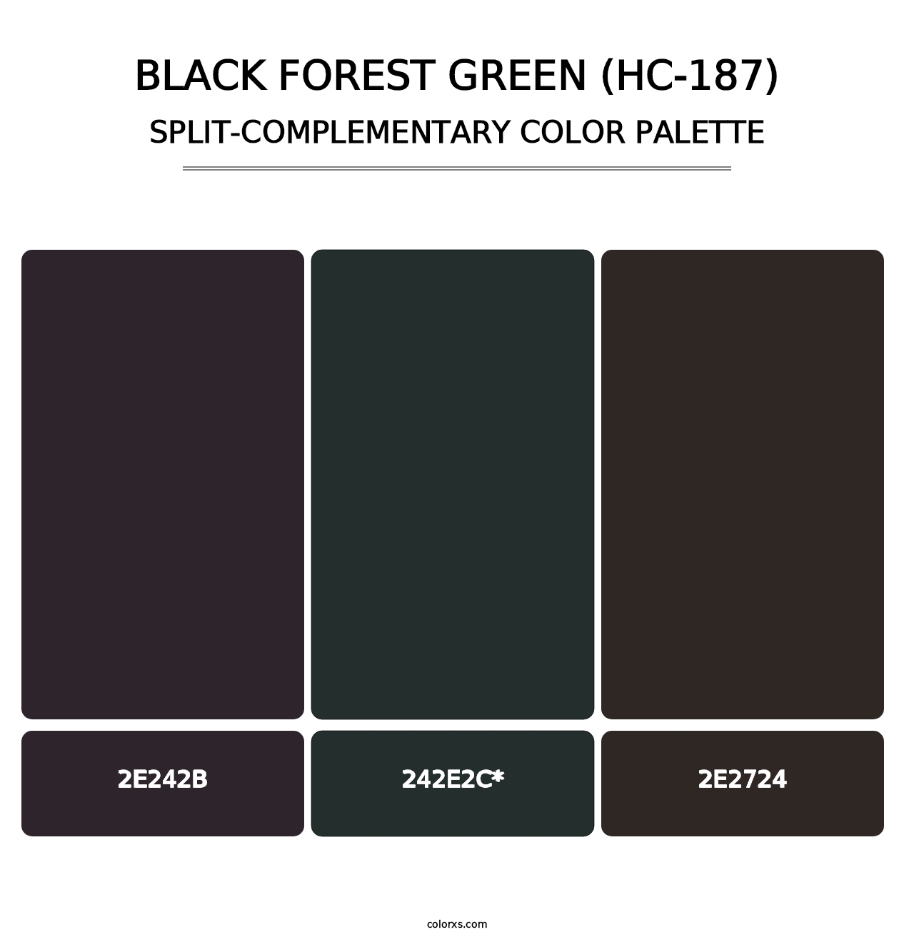 Black Forest Green (HC-187) - Split-Complementary Color Palette