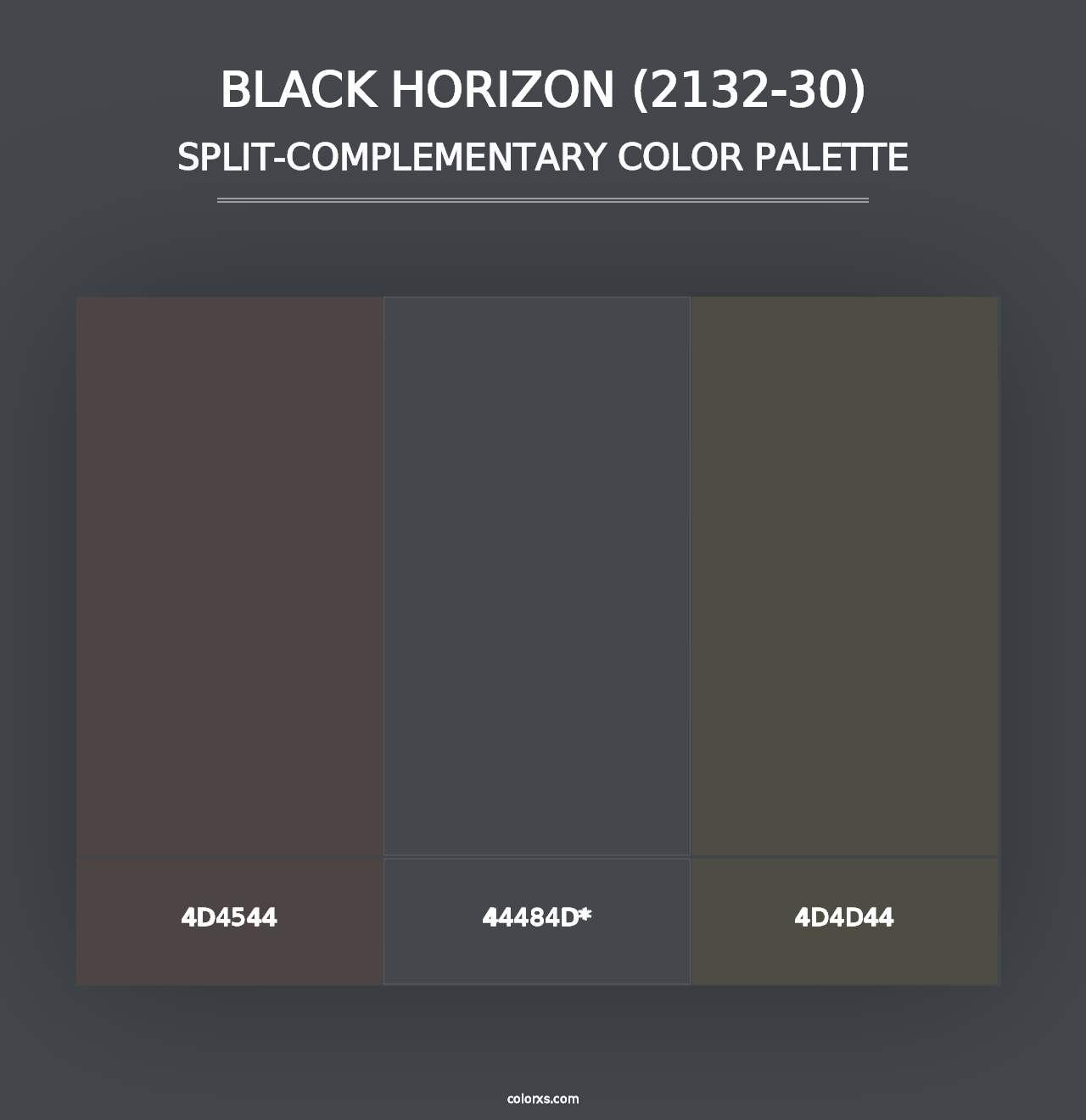 Black Horizon (2132-30) - Split-Complementary Color Palette