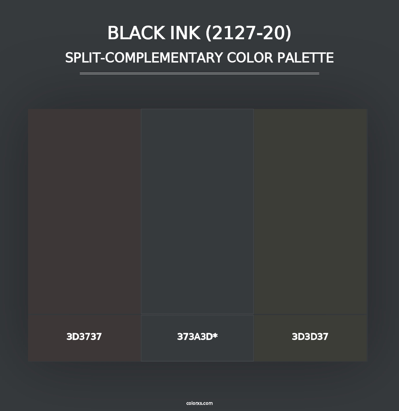 Black Ink (2127-20) - Split-Complementary Color Palette