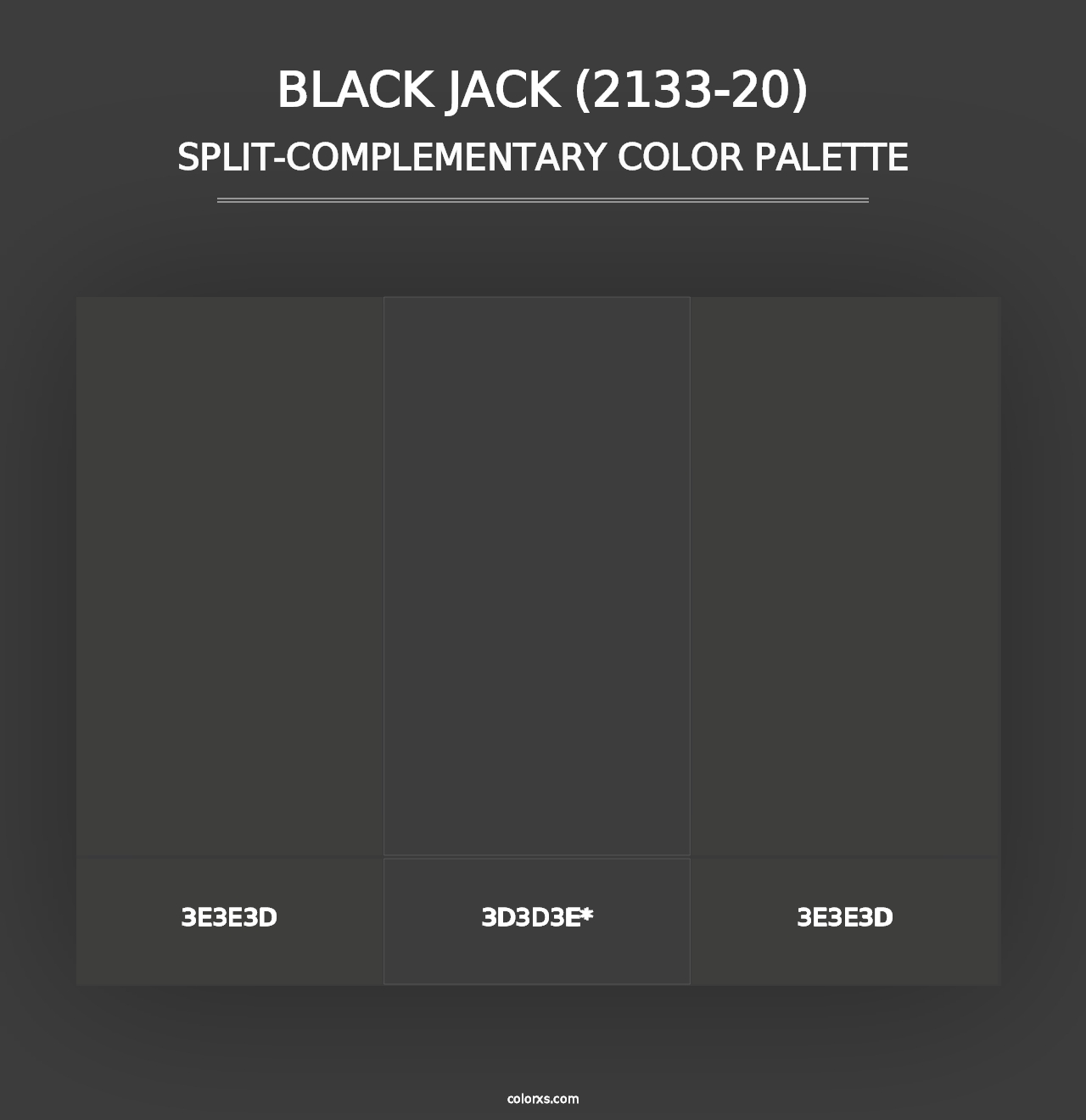 Black Jack (2133-20) - Split-Complementary Color Palette