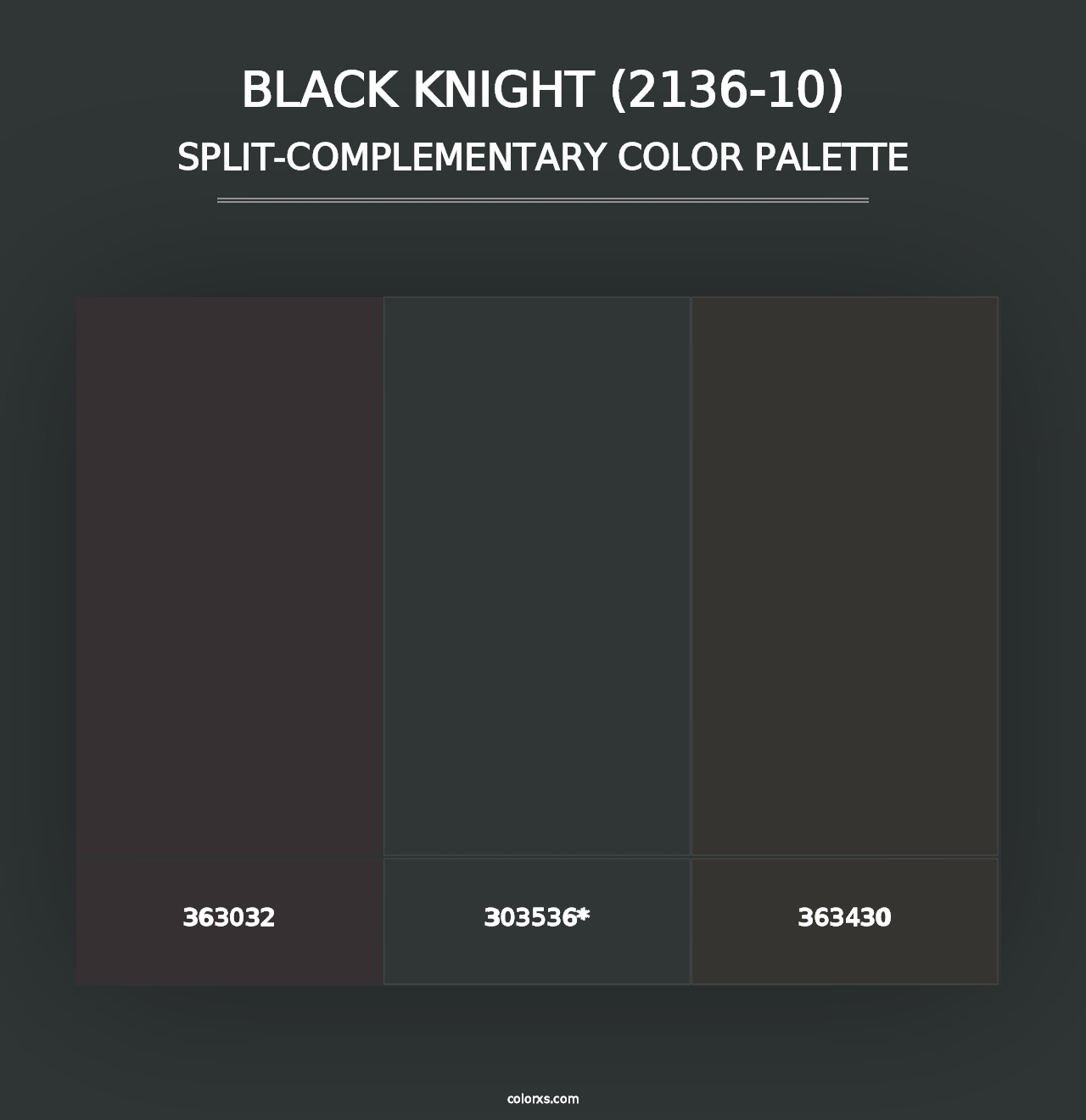 Black Knight (2136-10) - Split-Complementary Color Palette