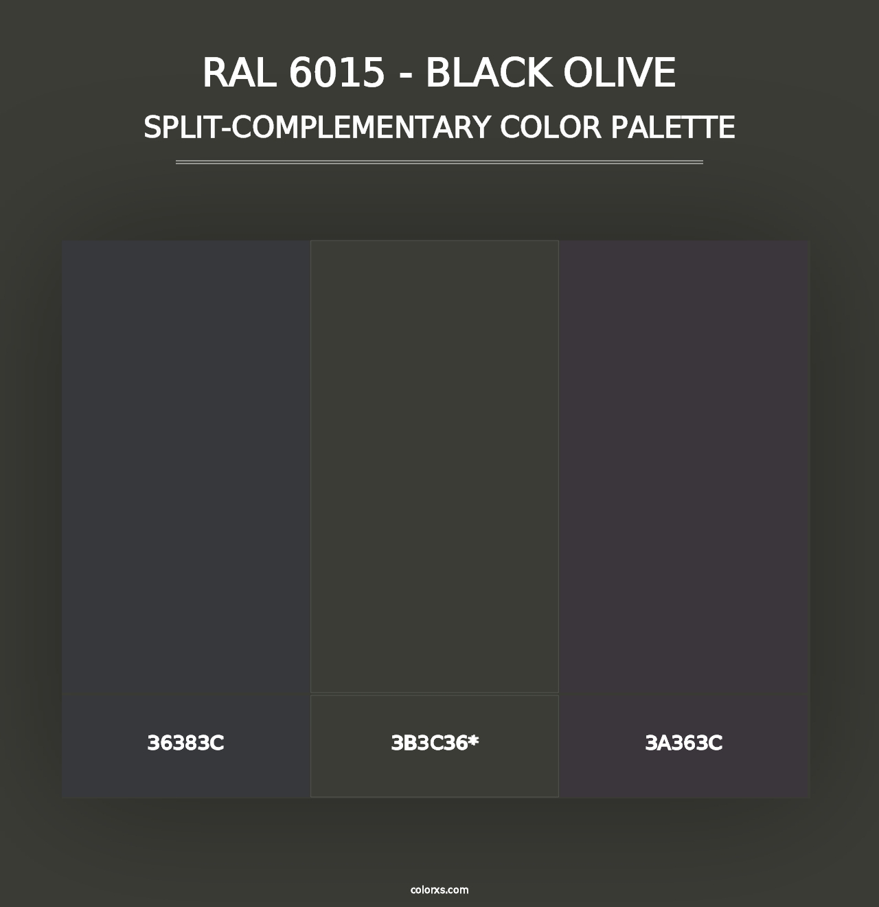 RAL 6015 - Black olive - Split-Complementary Color Palette