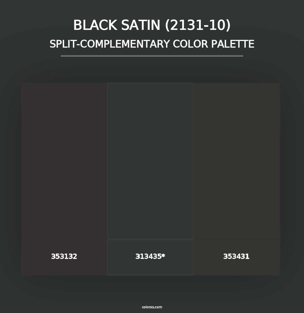 Black Satin (2131-10) - Split-Complementary Color Palette