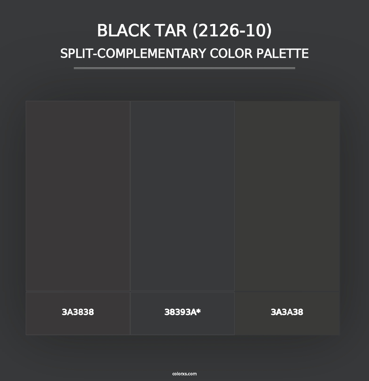 Black Tar (2126-10) - Split-Complementary Color Palette