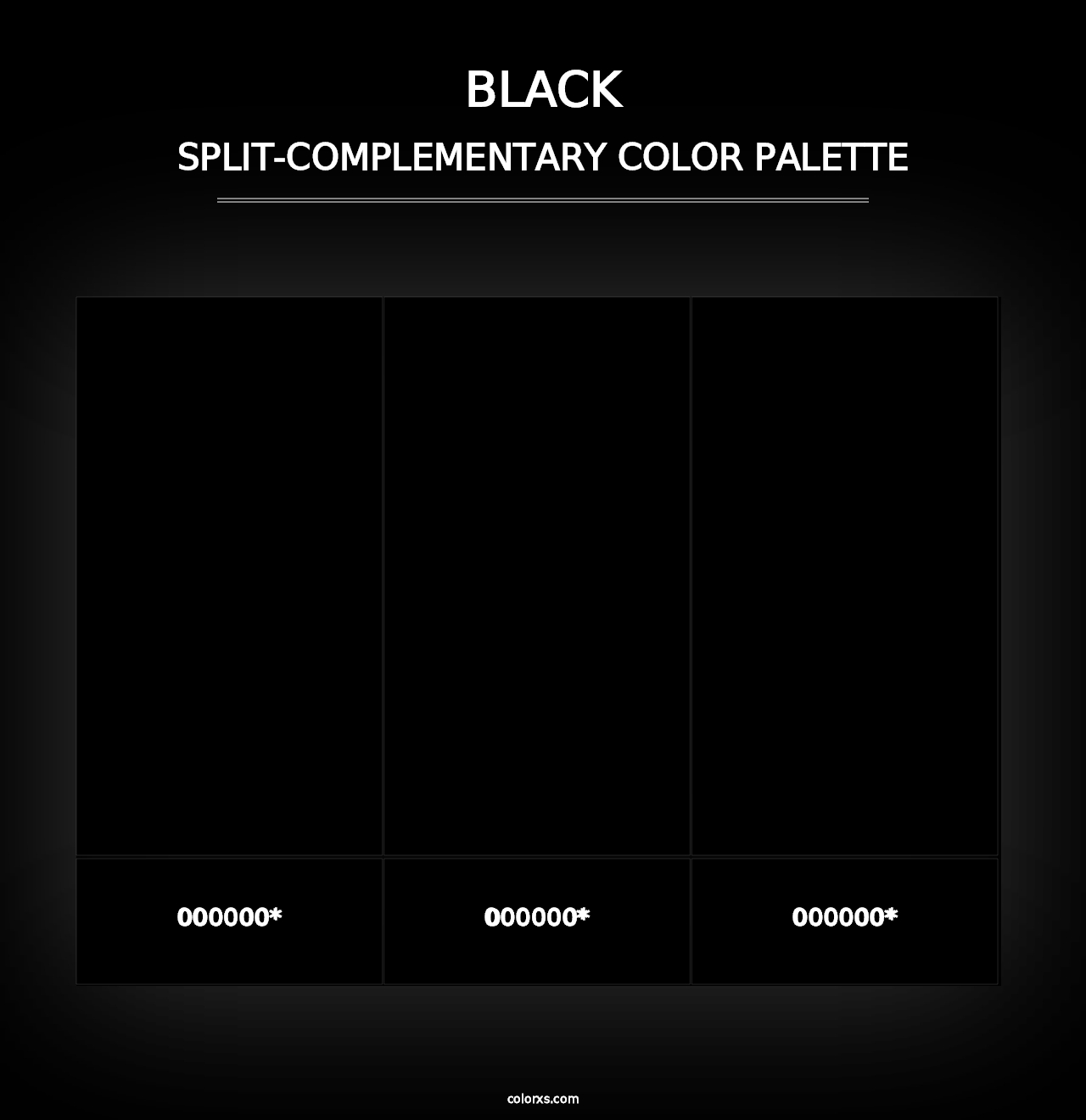 Black - Split-Complementary Color Palette