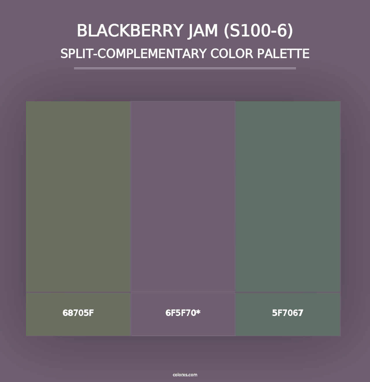 Blackberry Jam (S100-6) - Split-Complementary Color Palette