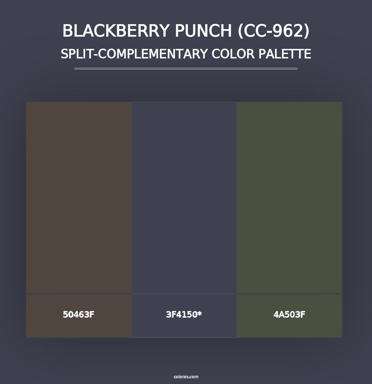 Blackberry Punch (CC-962) - Split-Complementary Color Palette