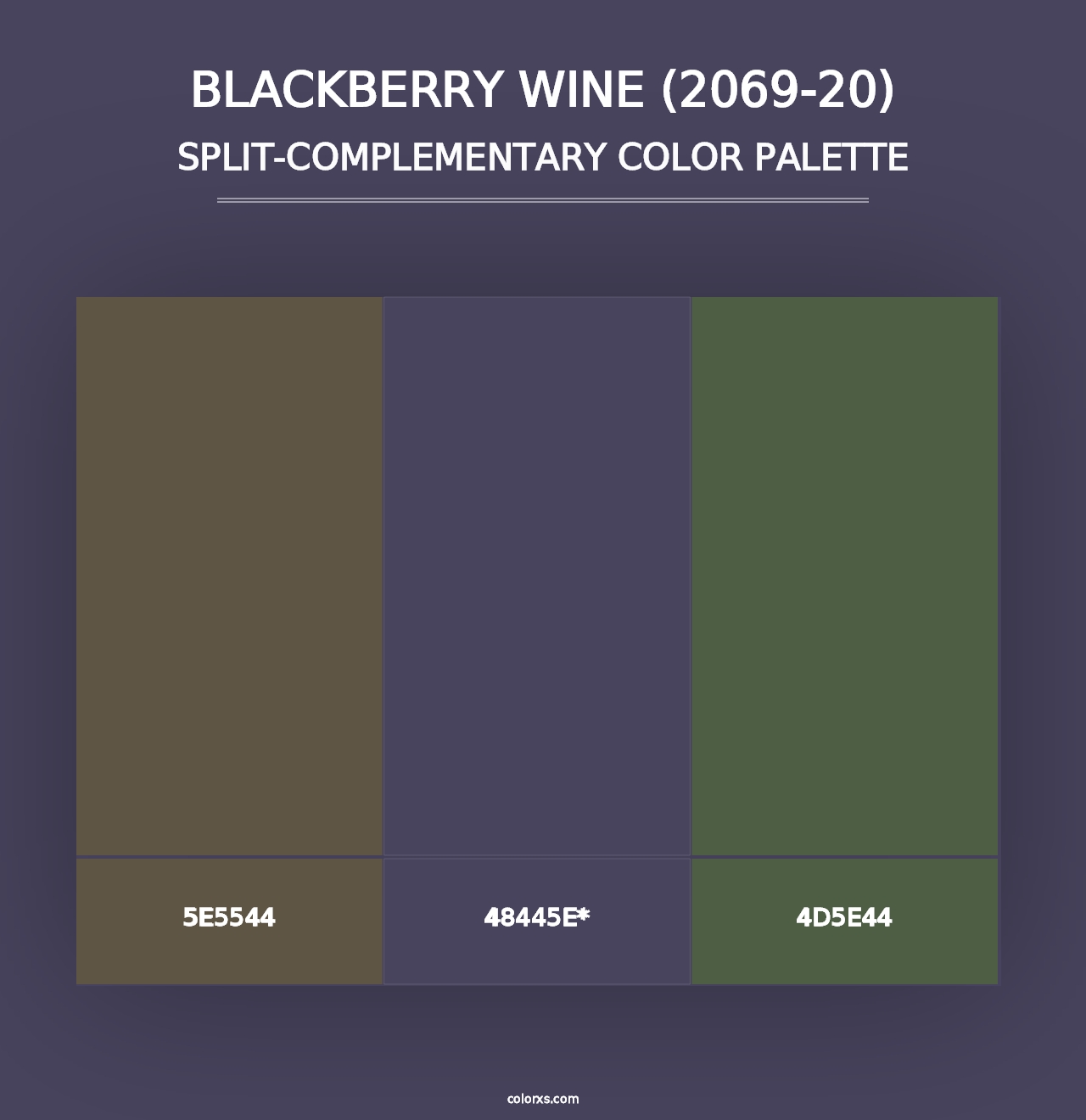 Blackberry Wine (2069-20) - Split-Complementary Color Palette