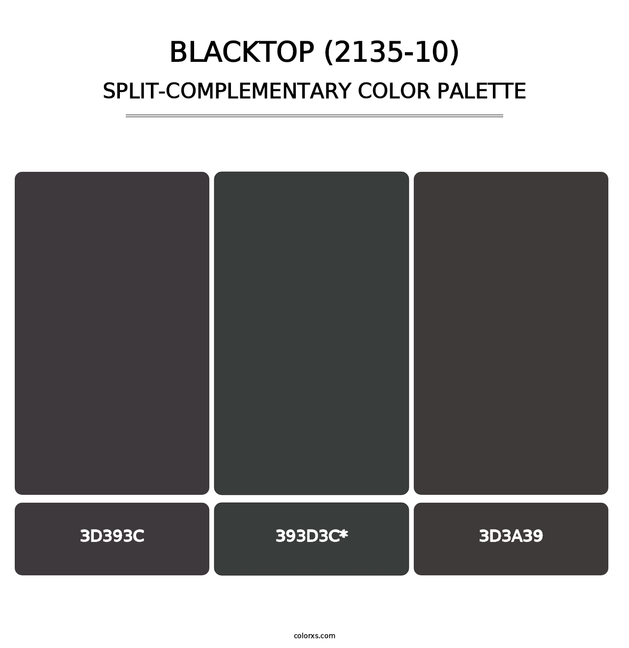 Blacktop (2135-10) - Split-Complementary Color Palette