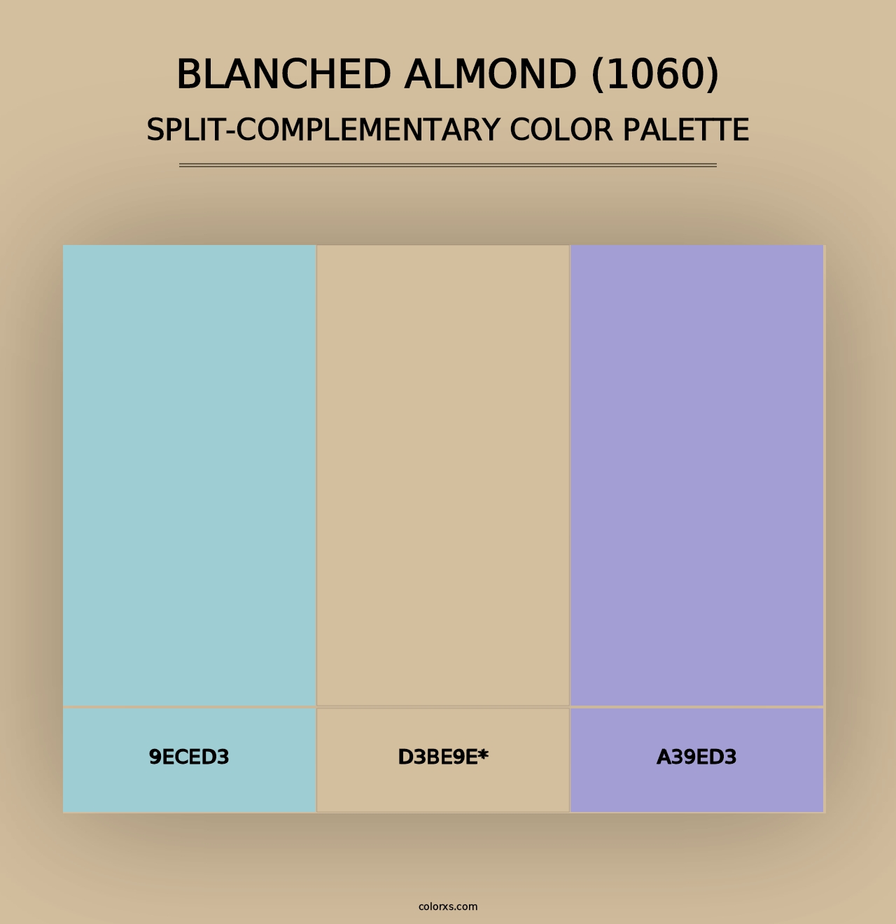 Blanched Almond (1060) - Split-Complementary Color Palette