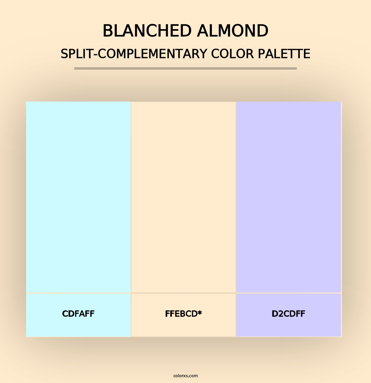 Blanched Almond - Split-Complementary Color Palette