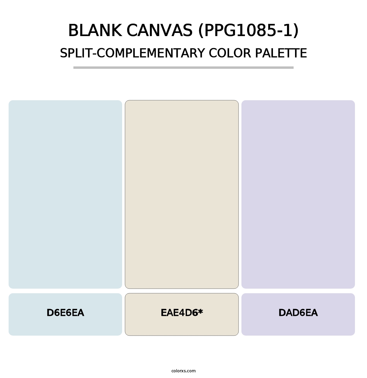 Blank Canvas (PPG1085-1) - Split-Complementary Color Palette
