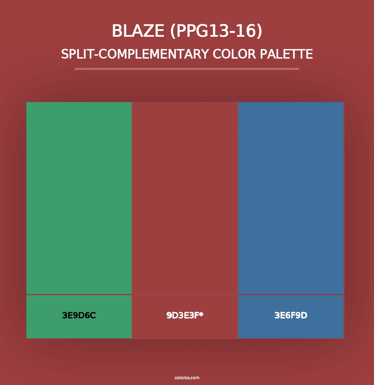 Blaze (PPG13-16) - Split-Complementary Color Palette