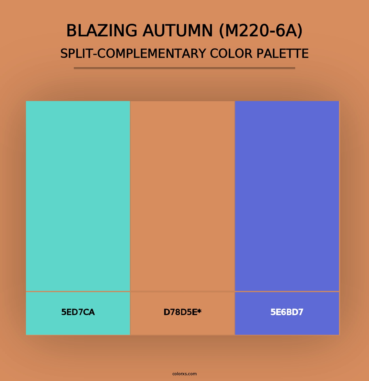 Blazing Autumn (M220-6A) - Split-Complementary Color Palette