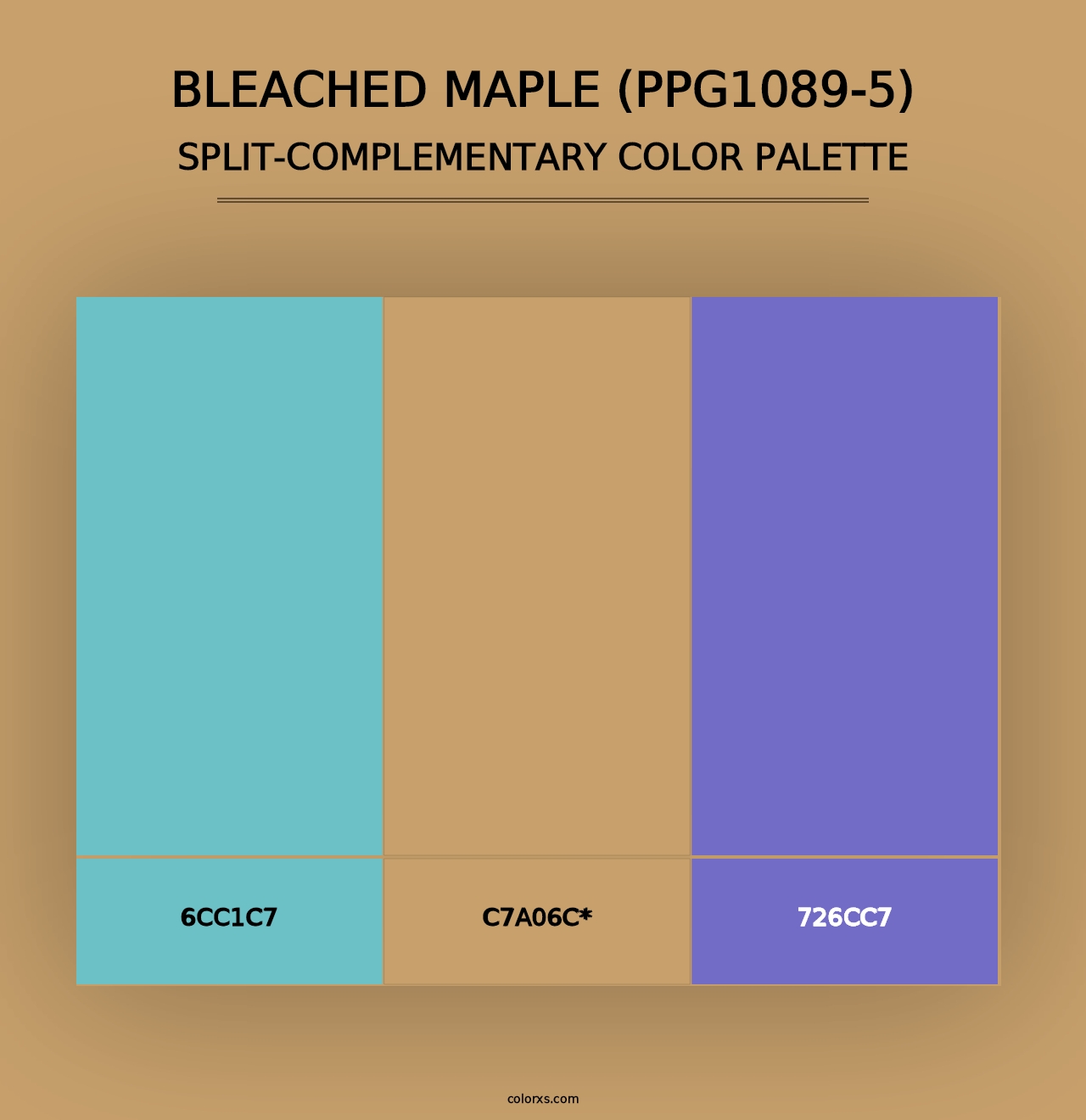 Bleached Maple (PPG1089-5) - Split-Complementary Color Palette