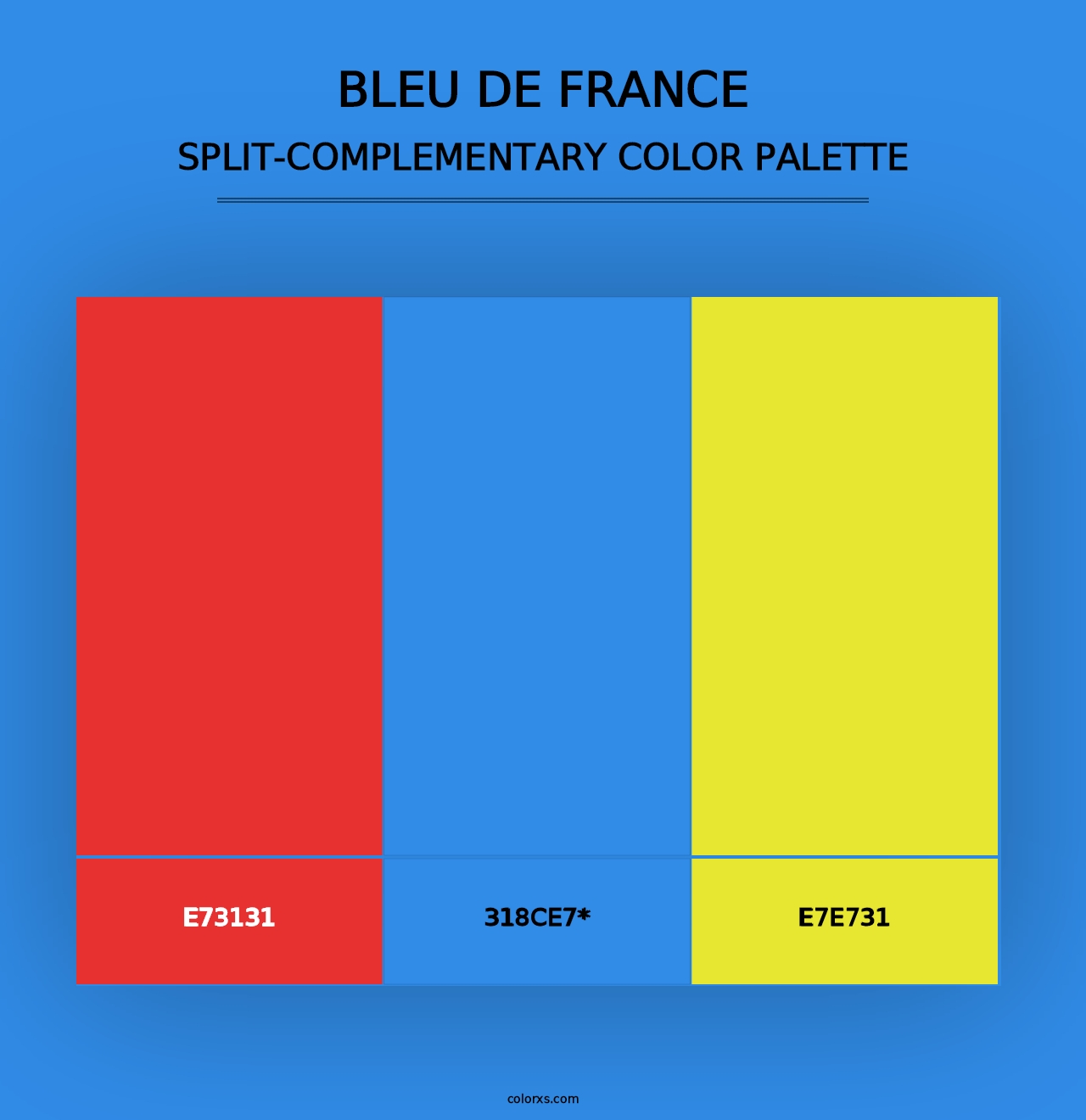 Bleu de France - Split-Complementary Color Palette