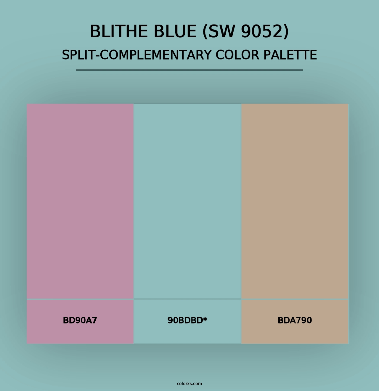 Blithe Blue (SW 9052) - Split-Complementary Color Palette