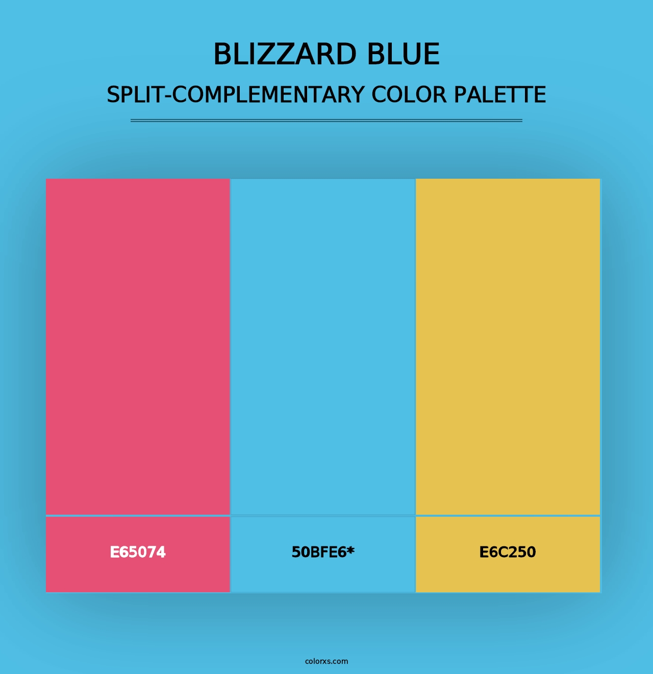 Blizzard Blue - Split-Complementary Color Palette