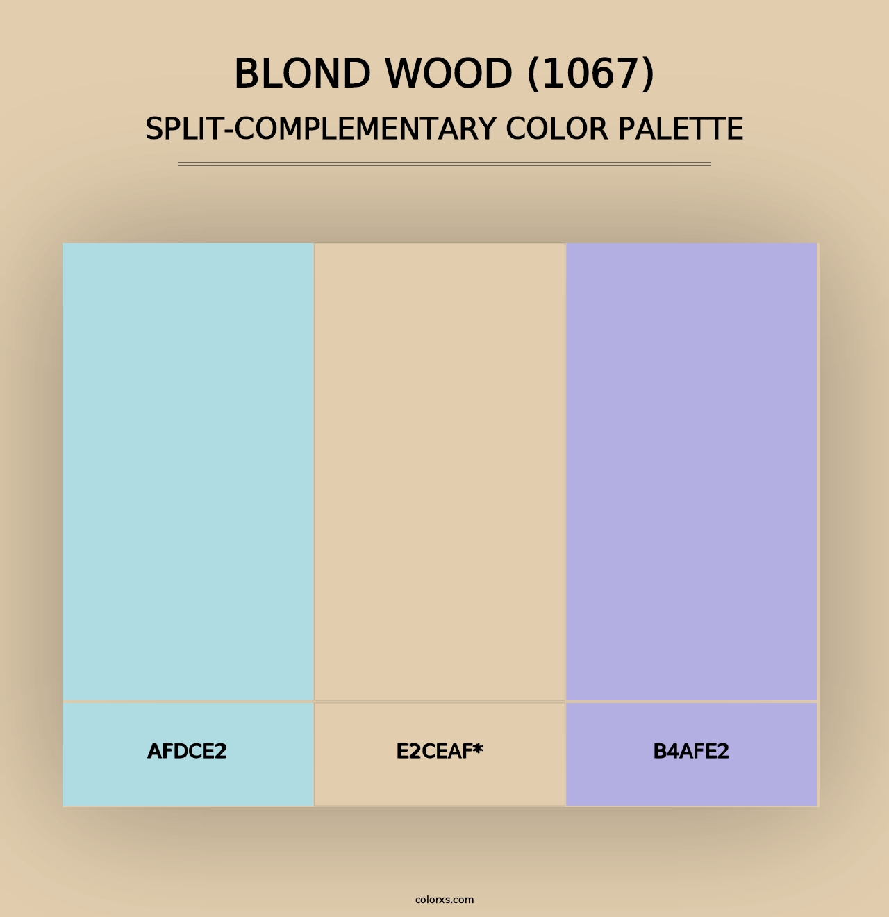 Blond Wood (1067) - Split-Complementary Color Palette