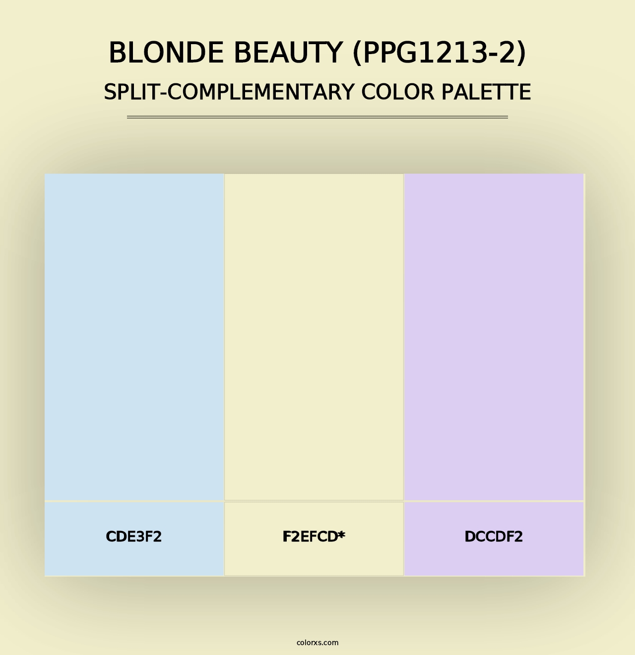 Blonde Beauty (PPG1213-2) - Split-Complementary Color Palette