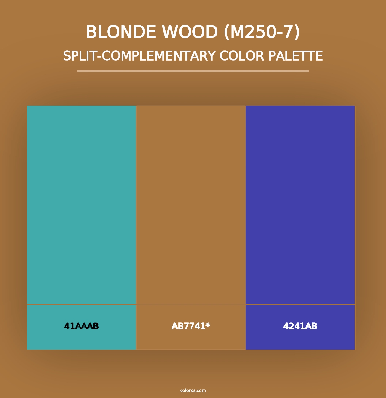 Blonde Wood (M250-7) - Split-Complementary Color Palette