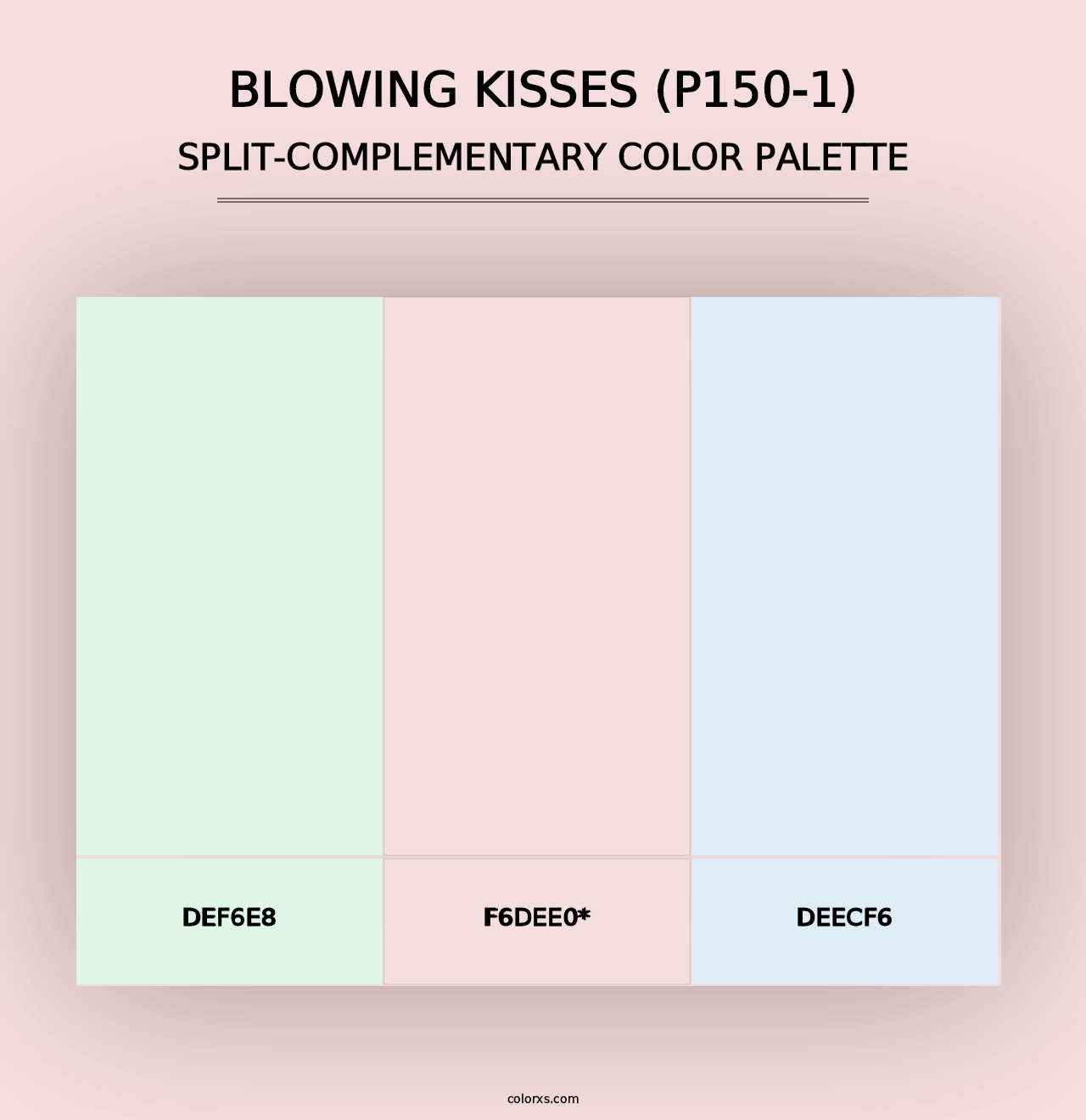 Blowing Kisses (P150-1) - Split-Complementary Color Palette