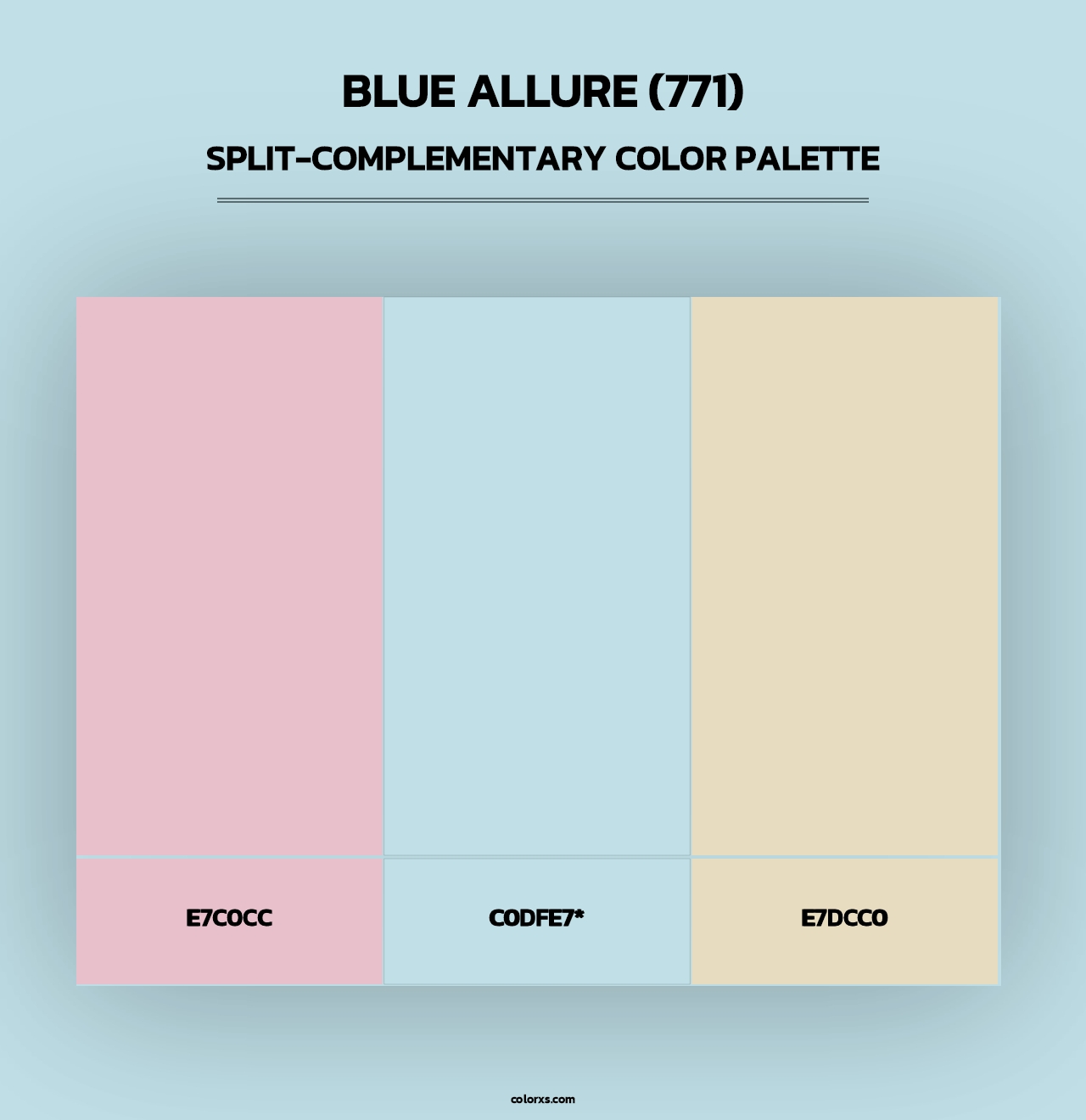 Blue Allure (771) - Split-Complementary Color Palette