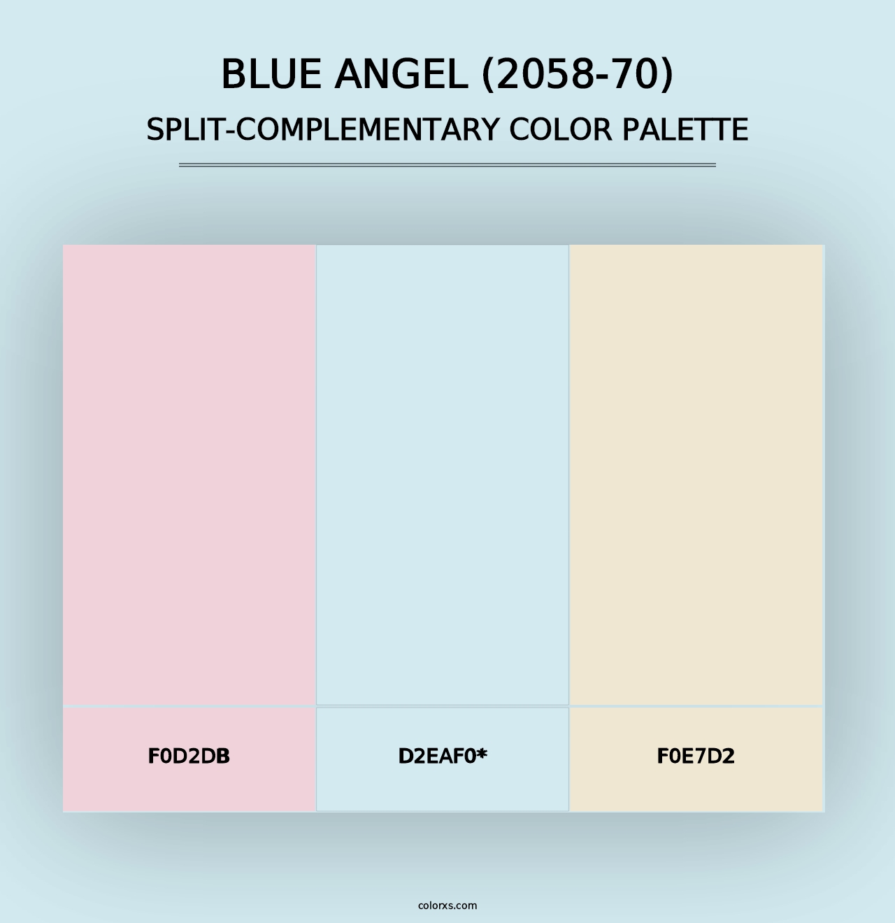 Blue Angel (2058-70) - Split-Complementary Color Palette