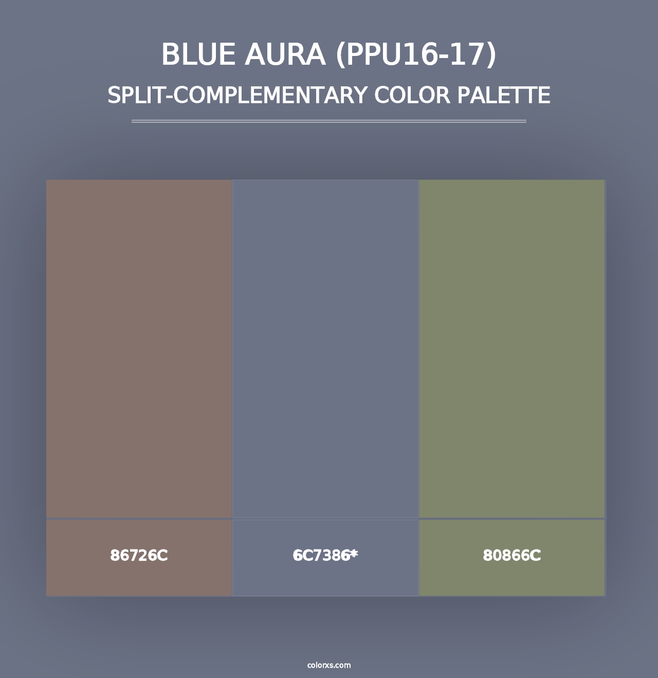 Blue Aura (PPU16-17) - Split-Complementary Color Palette