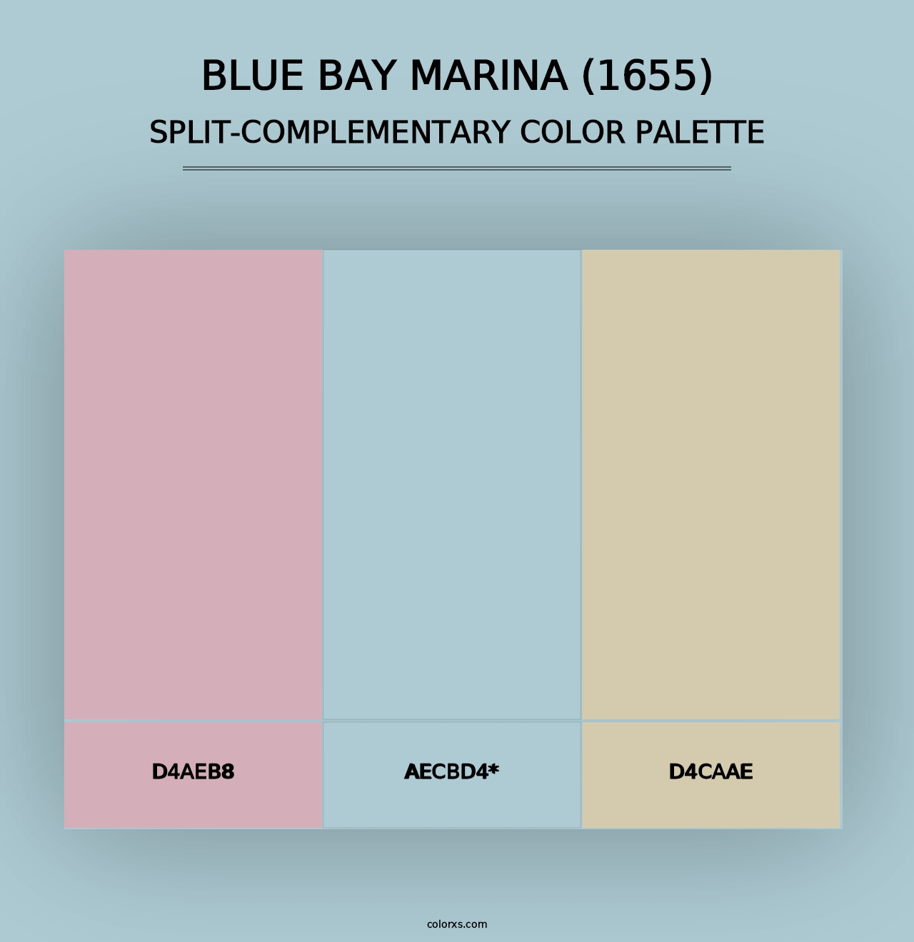 Blue Bay Marina (1655) - Split-Complementary Color Palette