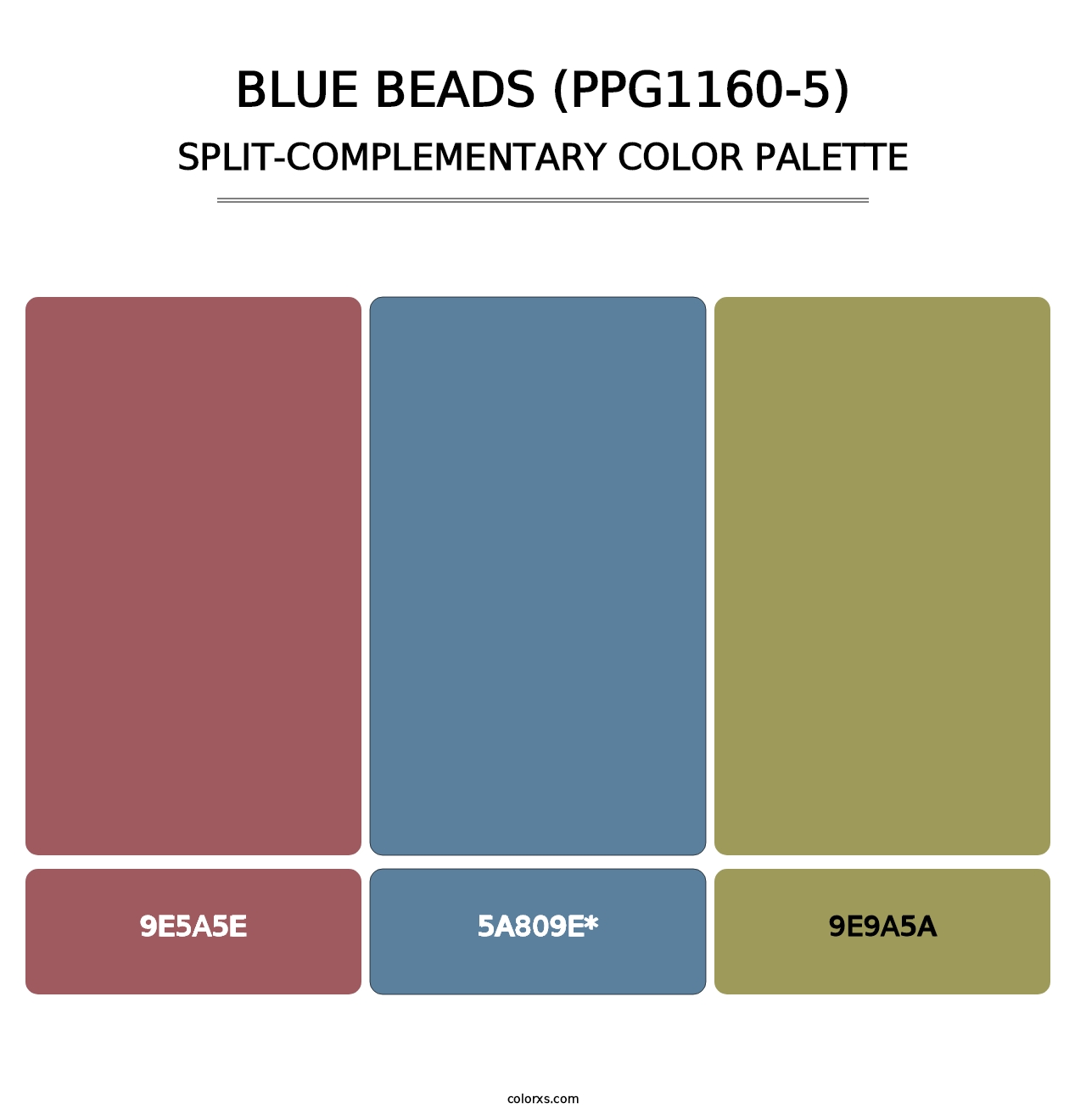 Blue Beads (PPG1160-5) - Split-Complementary Color Palette