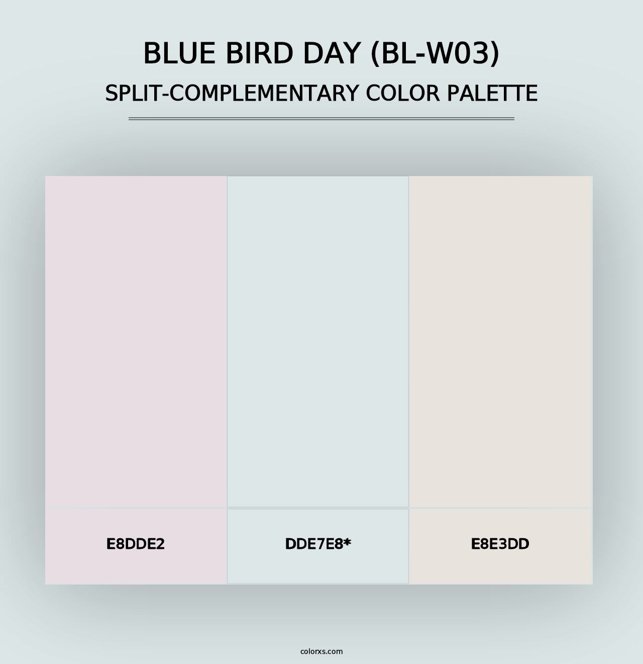 Blue Bird Day (BL-W03) - Split-Complementary Color Palette