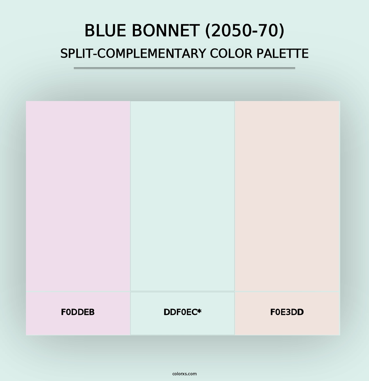 Blue Bonnet (2050-70) - Split-Complementary Color Palette