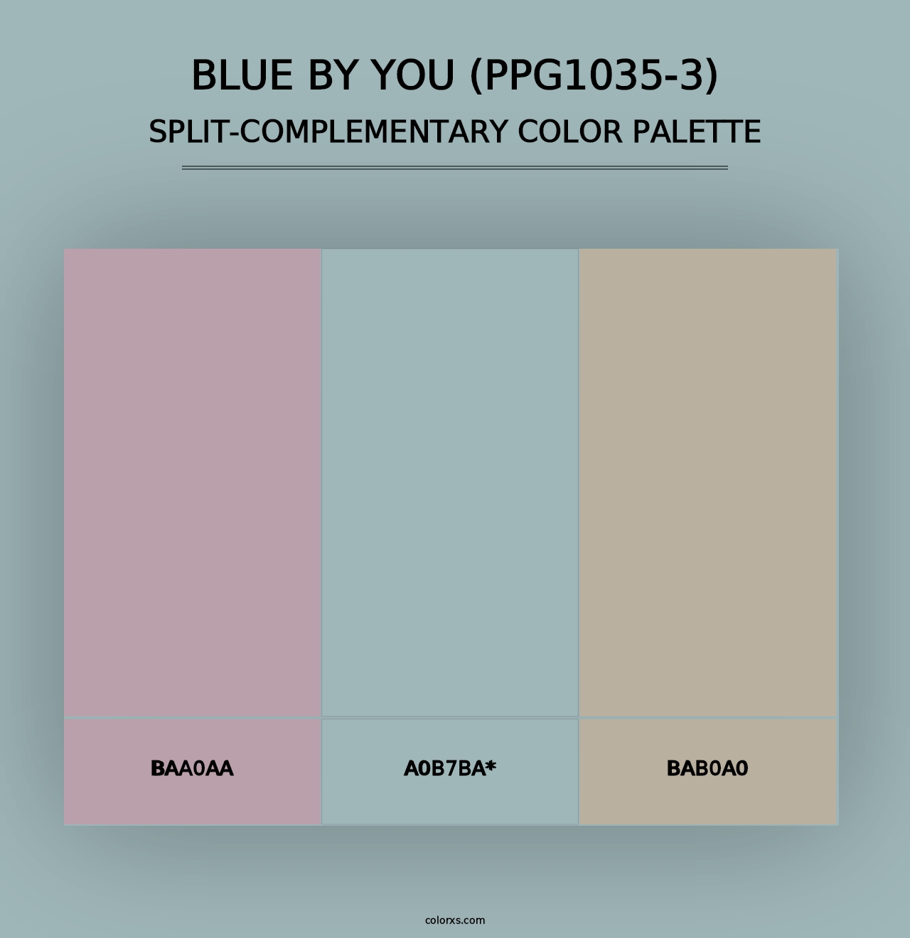 Blue By You (PPG1035-3) - Split-Complementary Color Palette