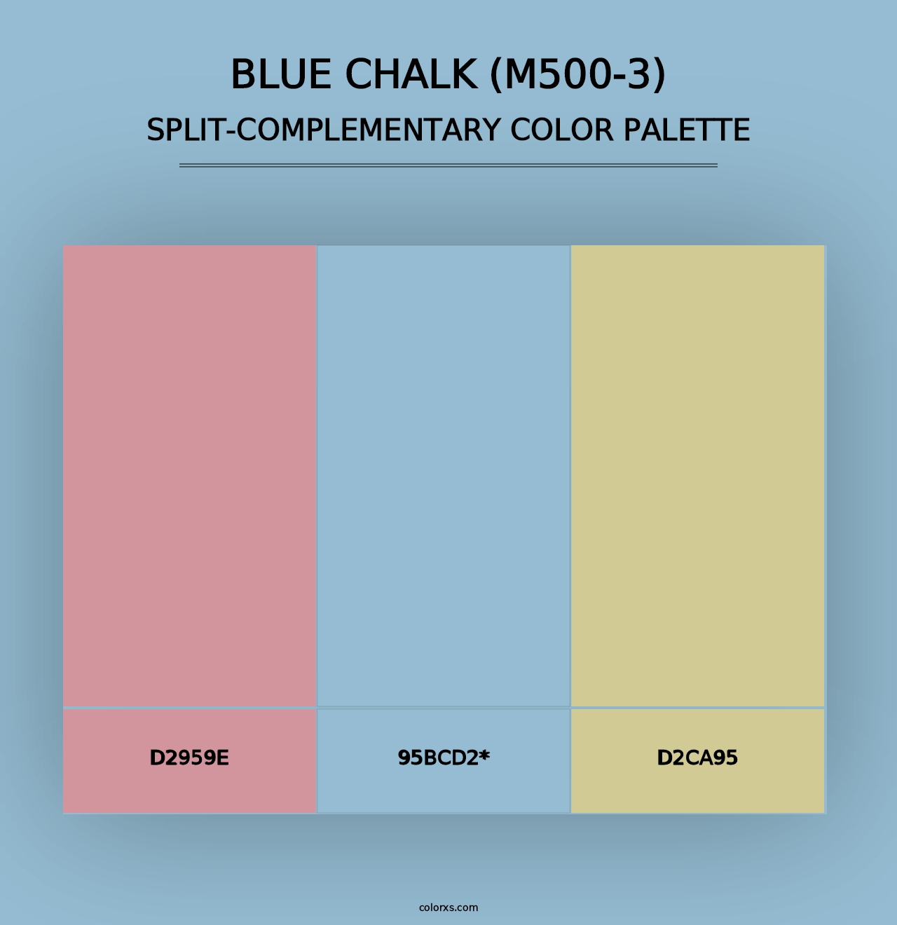 Blue Chalk (M500-3) - Split-Complementary Color Palette