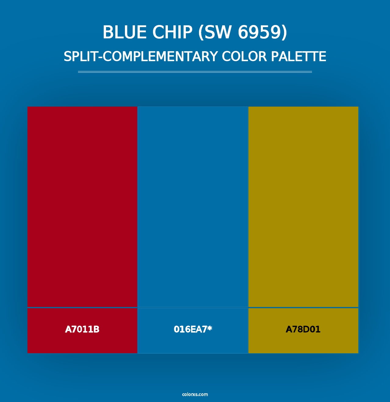 Blue Chip (SW 6959) - Split-Complementary Color Palette