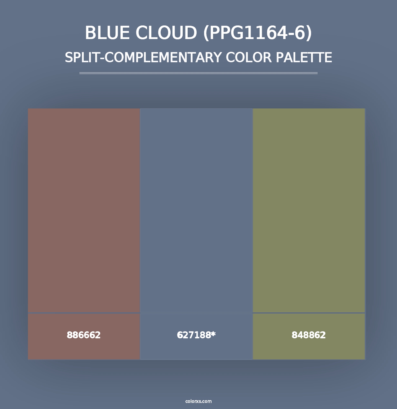 Blue Cloud (PPG1164-6) - Split-Complementary Color Palette