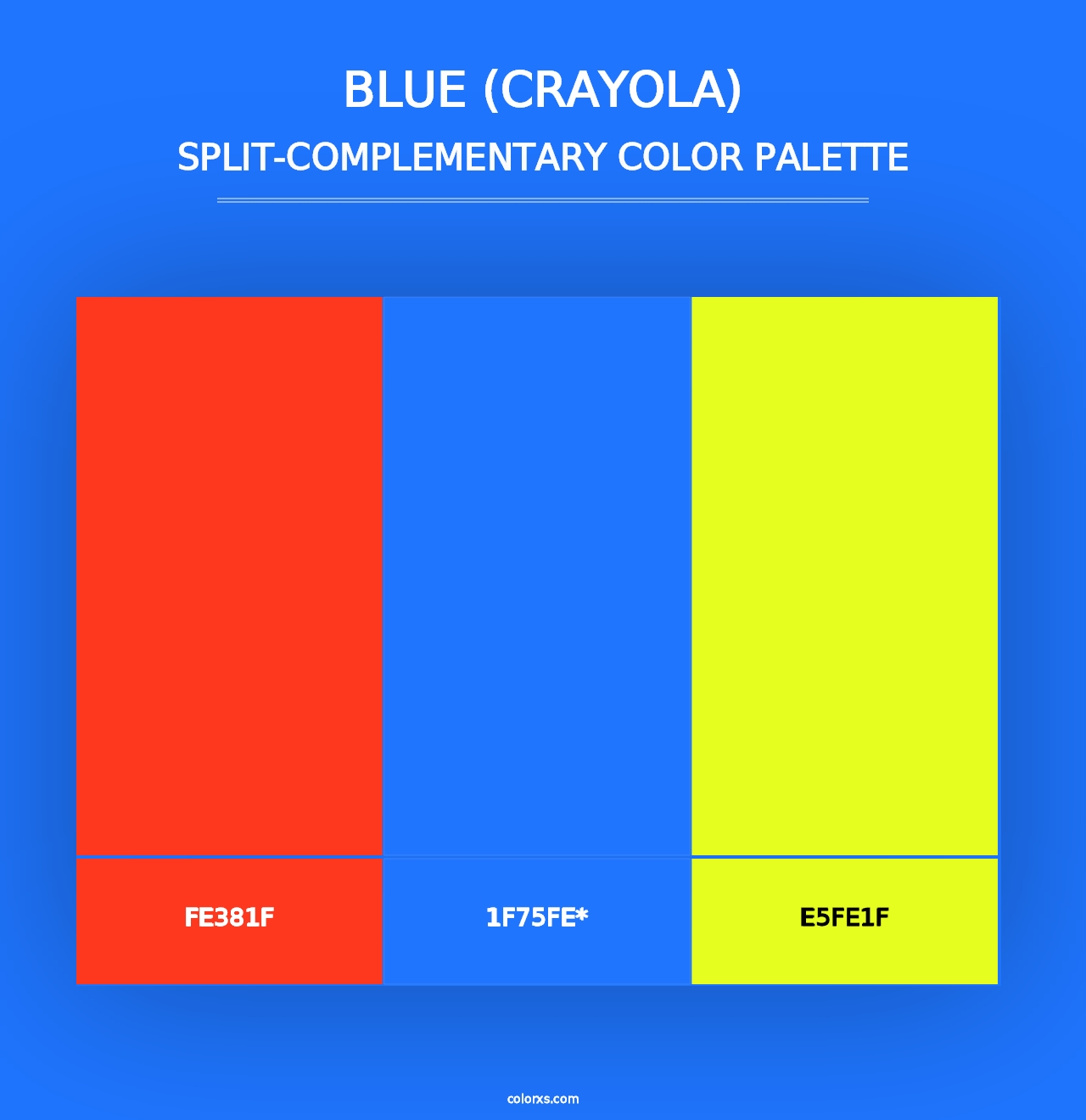 Blue (Crayola) - Split-Complementary Color Palette