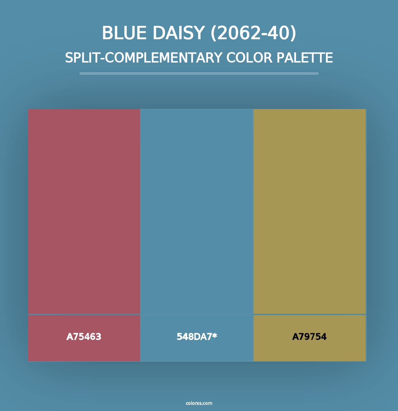 Blue Daisy (2062-40) - Split-Complementary Color Palette