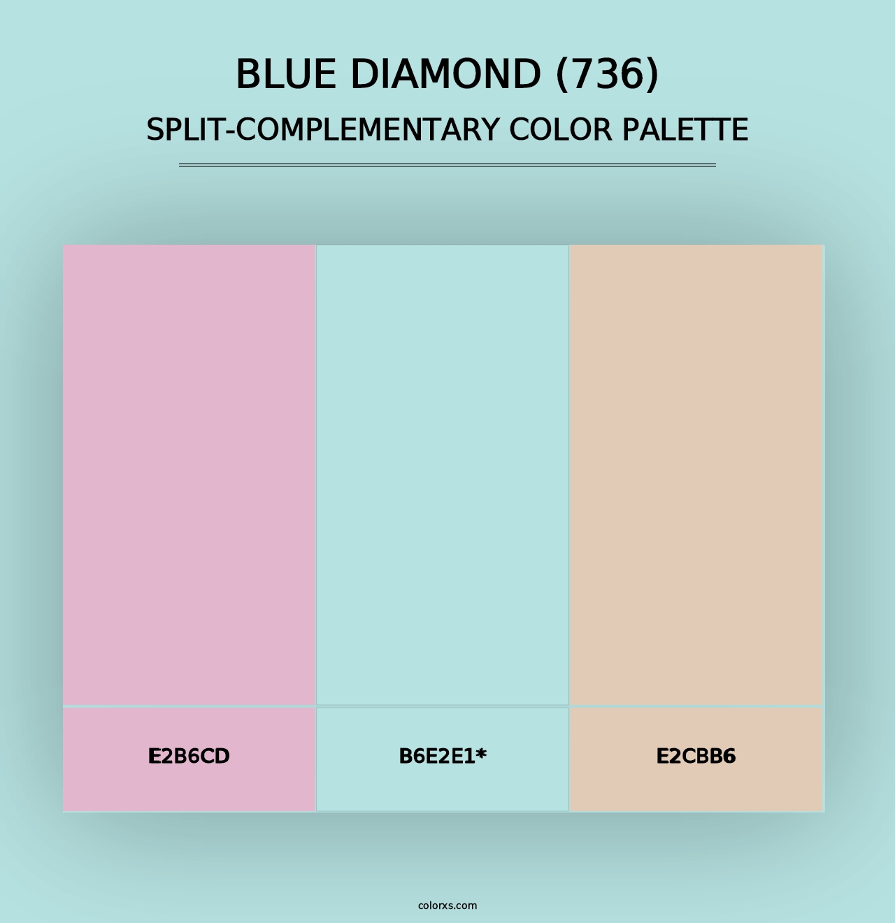 Blue Diamond (736) - Split-Complementary Color Palette