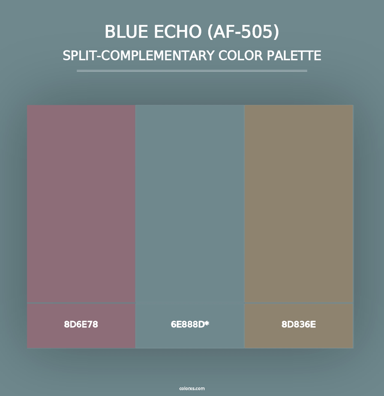 Blue Echo (AF-505) - Split-Complementary Color Palette