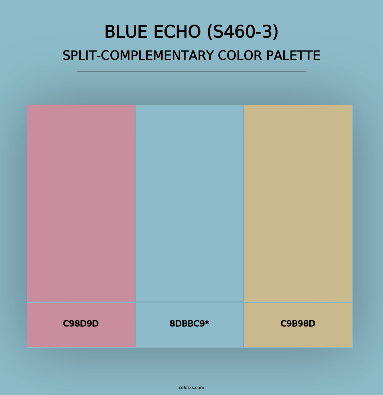 Blue Echo (S460-3) - Split-Complementary Color Palette