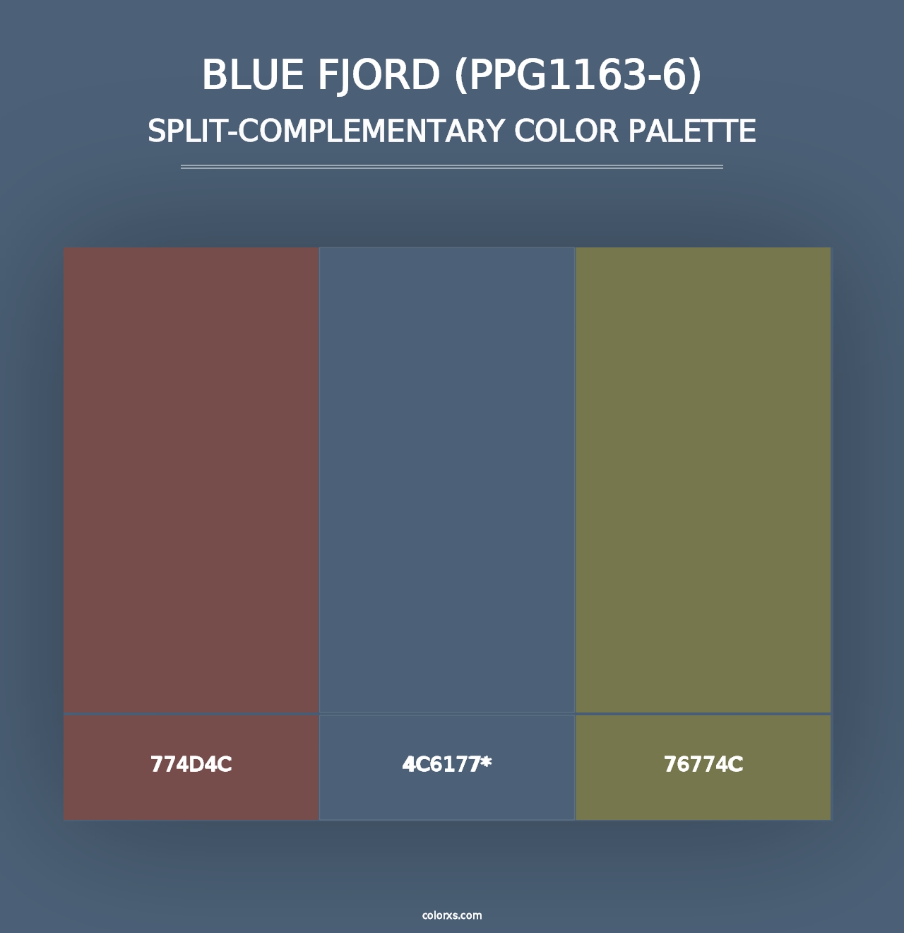 Blue Fjord (PPG1163-6) - Split-Complementary Color Palette