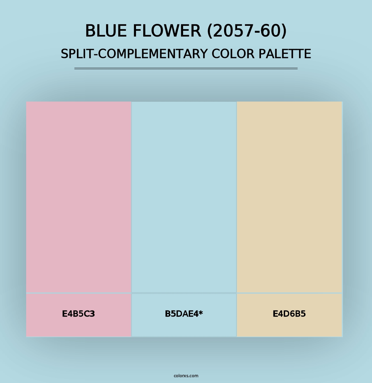 Blue Flower (2057-60) - Split-Complementary Color Palette