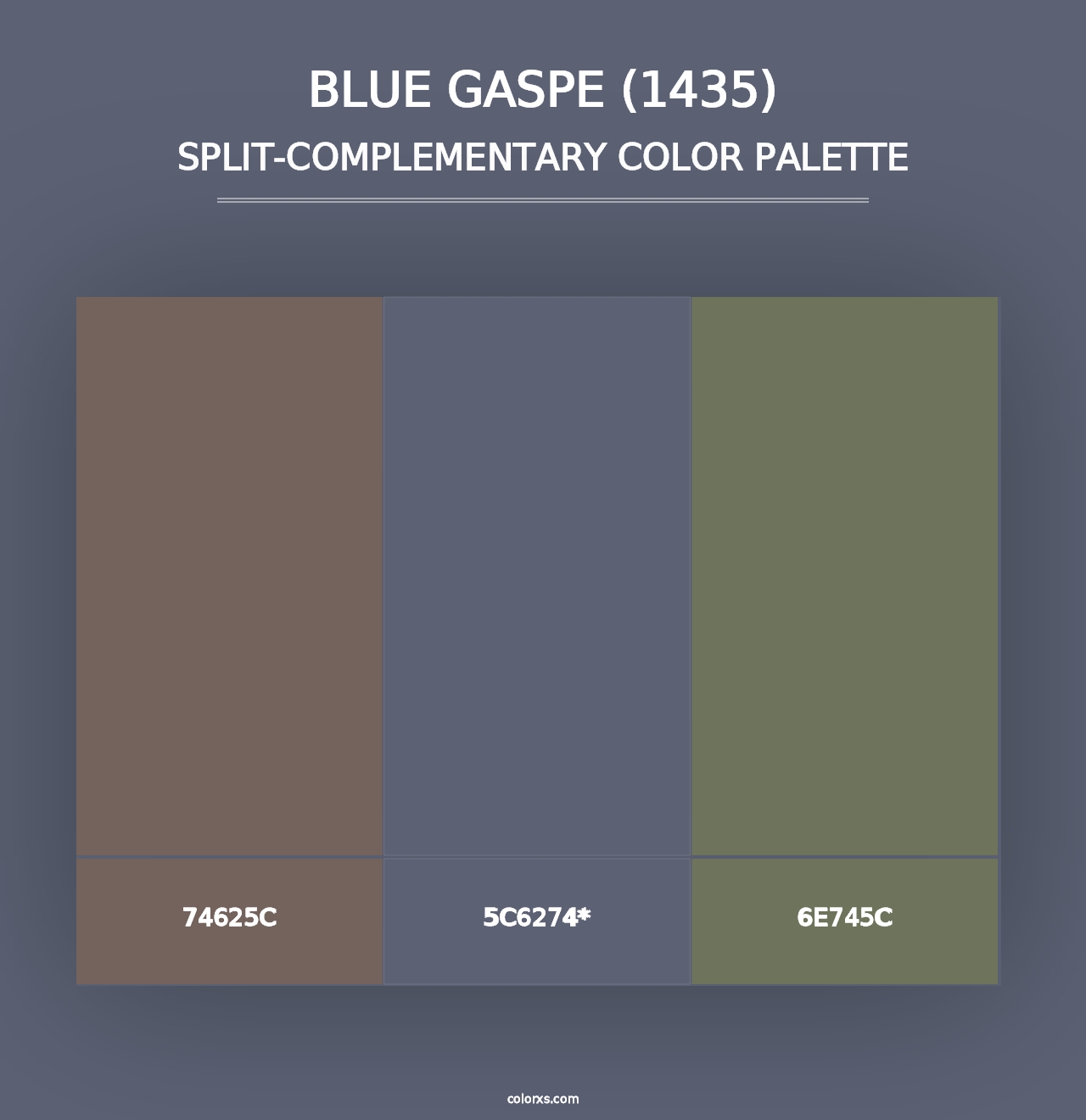 Blue Gaspe (1435) - Split-Complementary Color Palette